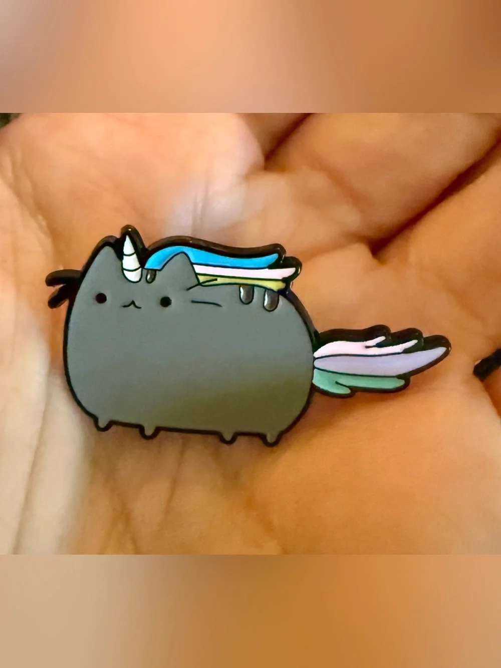 New Pusheen the Cat Unicorn Rainbow Enamel Lapel Pin Kawaii Cute Gift Kidcore